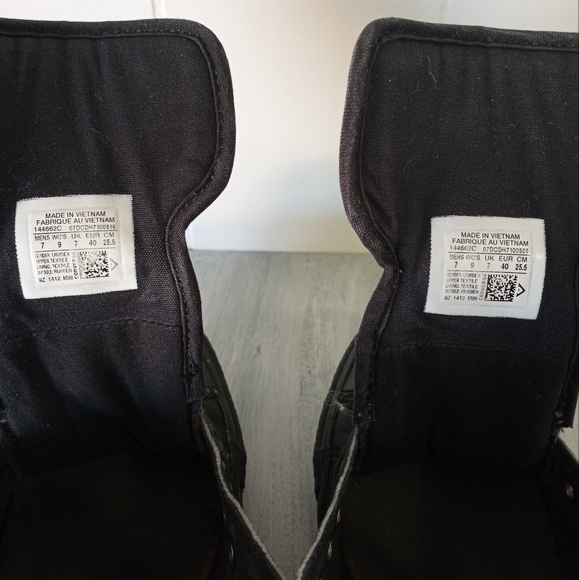 Converse All Star Chuck Taylor Guard Black High Tops Mens Size 7 Women's Size 9 - Picture 14 of 16